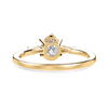 Jewelove™ Rings Women's Band only / VS I 30-Pointer Pear Cut Solitaire with Baguette Diamond Accents 18K Yellow Gold Ring JL AU 1227Y