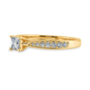 Jewelove™ Rings Women's Band only / VS I 30-Pointer Princess Cut Solitaire Diamond Shank 18K Yellow Gold Ring JL AU 1285Y