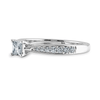 Jewelove™ Rings I VS / Women's Band only 30-Pointer Princess Cut Solitaire Diamond Shank Platinum Ring JL PT 1285