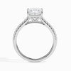 Jewelove™ Rings I VS / Women's Band only 30-Pointer Princess Cut Solitaire Diamond Shank Platinum Ring JL PT 19012