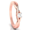 Jewelove™ Rings Women's Band only / VS J 30-Pointer Single Diamond Twisted Shank 18K Rose Gold Ring JL AU G 115R-B