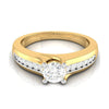 Jewelove™ Rings Women's Band only / VS J 30-Pointer  Solitaire 18K Yellow Gold Ring with Diamond Accents JL AU G 119Y