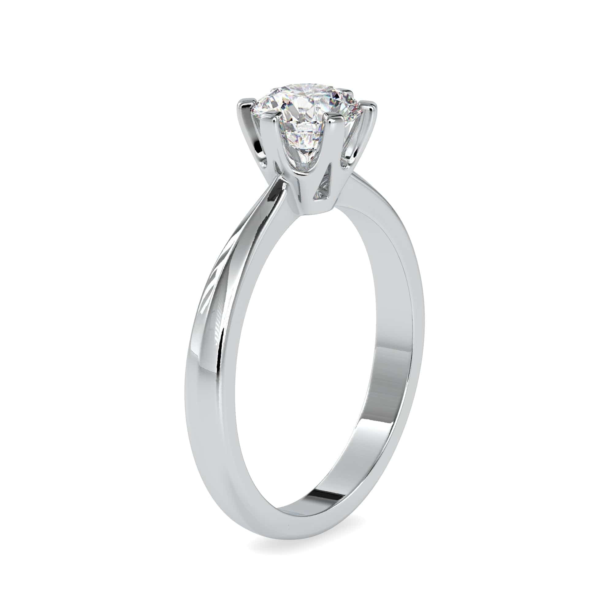 Jewelove™ Rings Women's Band only / VS J 30-Pointer Solitaire 6 Prong Platinum Engagement Ring JL PT 0064-A