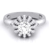 Jewelove™ Women's Band only / J VS 30-Pointer Solitaire Designer Platinum Diamond Ring  for Women JL PT 8052