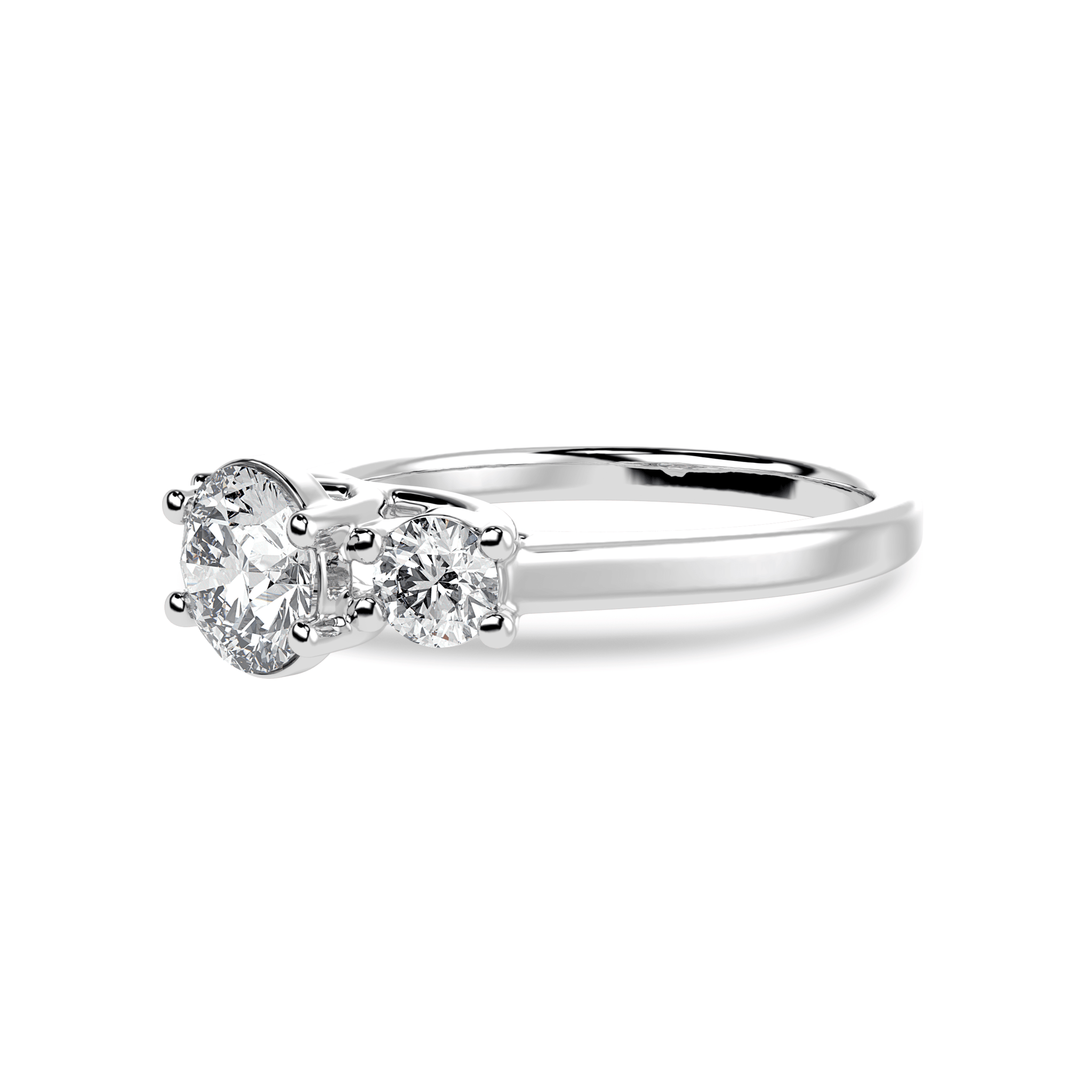 Jewelove™ Rings J VS / Women's Band only 30-Pointer Solitaire Diamond Accents Platinum Ring JL PT 1229