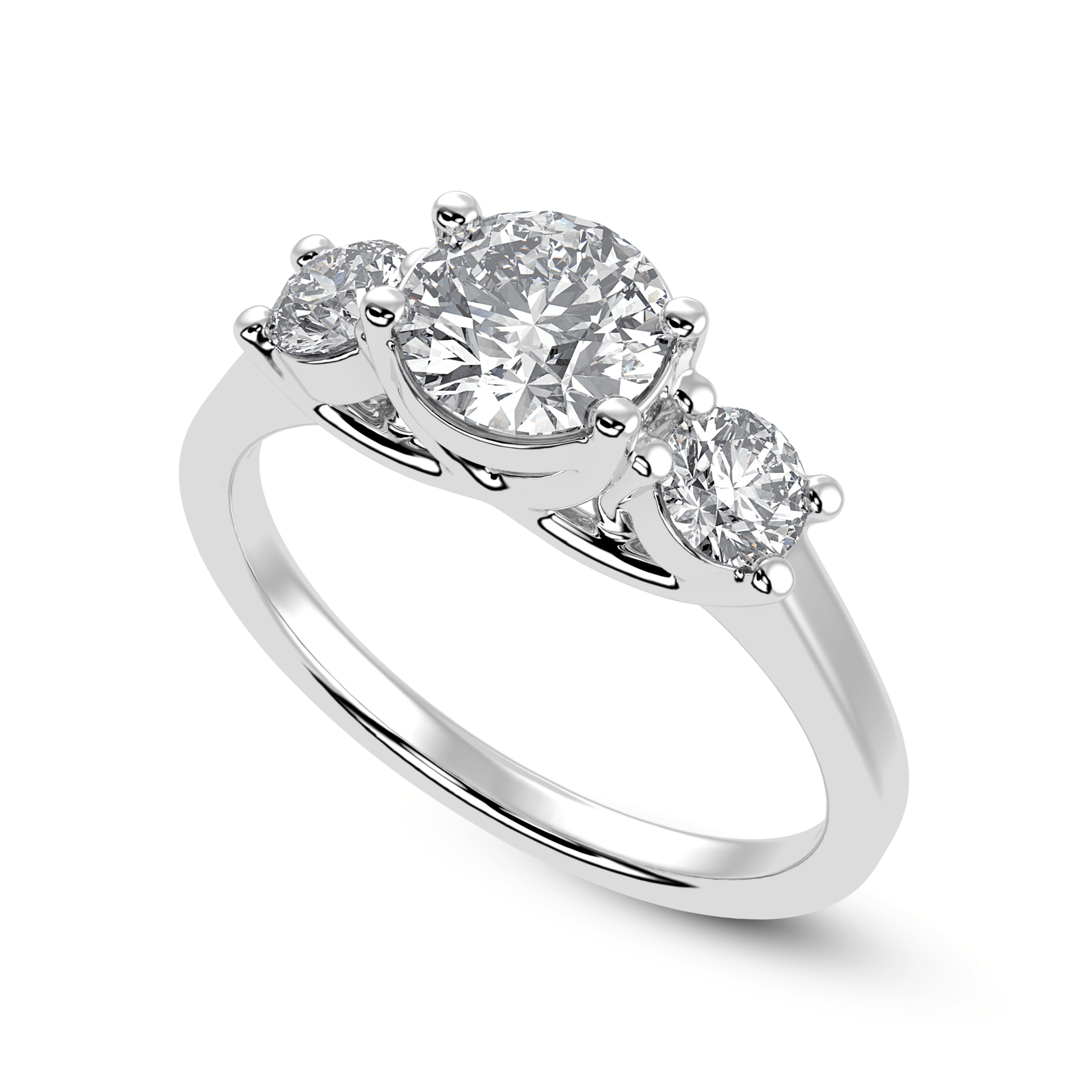 Jewelove™ Rings J VS / Women's Band only 30-Pointer Solitaire Diamond Accents Platinum Ring JL PT 1229