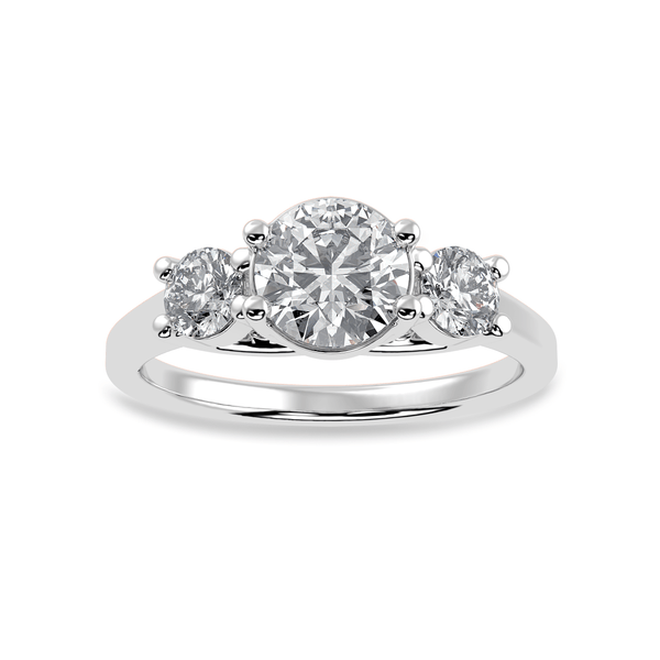 Jewelove™ Rings J VS / Women's Band only 30-Pointer Solitaire Diamond Accents Platinum Ring JL PT 1229