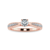 Jewelove™ Rings Women's Band only / VS J 30-Pointer Solitaire Diamond Shank 18K Rose Gold Ring JL AU 1286R