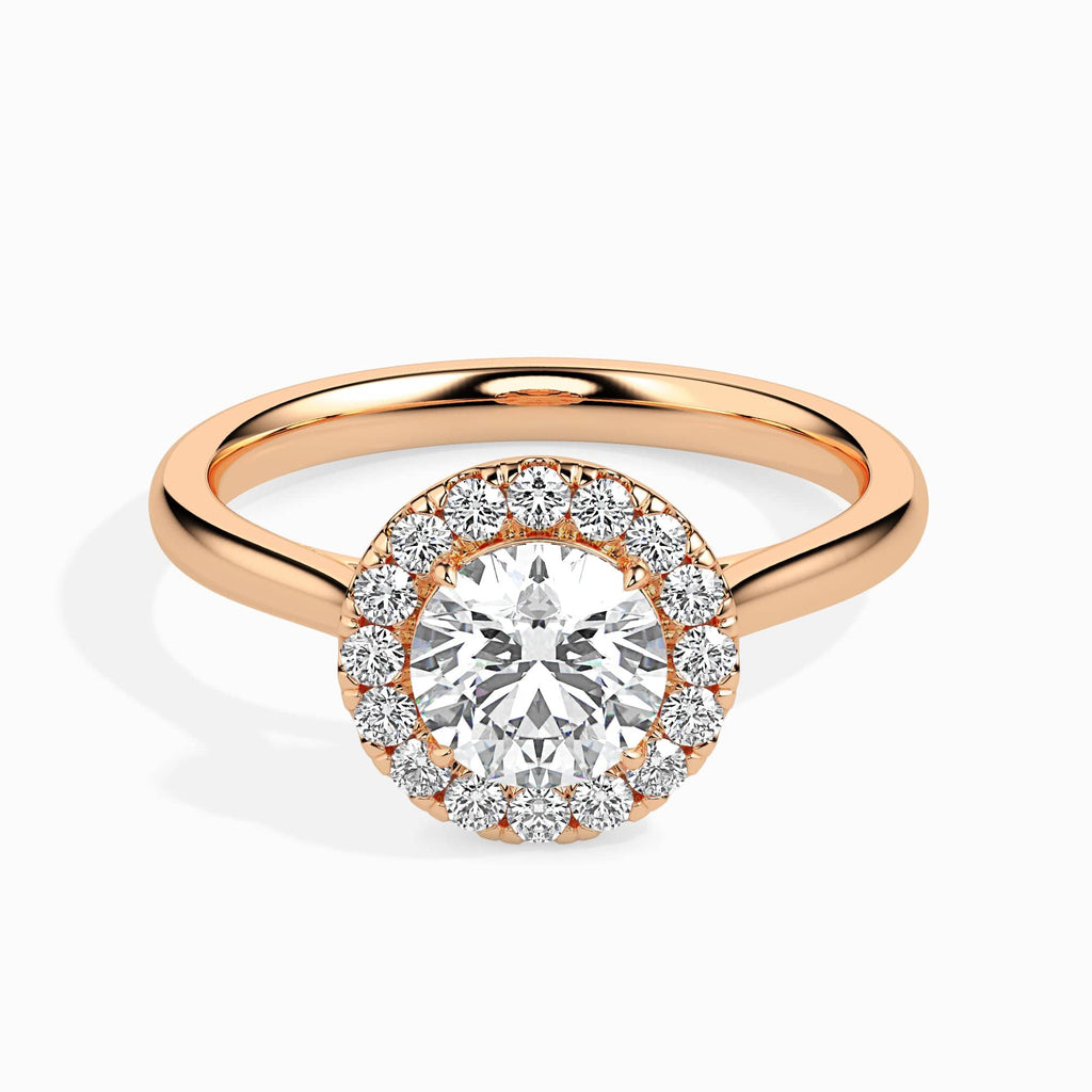 Jewelove™ Rings Women's Band only / VS J 30-Pointer Solitaire Diamond Shank 18K Rose Gold Ring JL AU 19021R