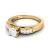 Jewelove™ Rings Women's Band only / VS J 30-Pointer Solitaire Diamond Shank 18K Yellow Gold with Hidden Heart JL AU G 118Y