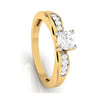 Jewelove™ Rings Women's Band only / VS J 30-Pointer Solitaire Diamond Shank 18K Yellow Gold with Hidden Heart JL AU G 118Y