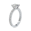 Jewelove™ Rings VS J / Women's Band only 30-Pointer Solitaire Diamond Shank Platinum Ring JL PT 0154