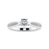 Jewelove™ Rings J VS / Women's Band only 30-Pointer Solitaire Diamond Shank Platinum Ring JL PT 1169