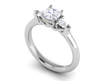 Jewelove™ Rings J VS / Women's Band only 30-Pointer Solitaire Diamonds Accents Platinum Ring JL PT R3 RD 156