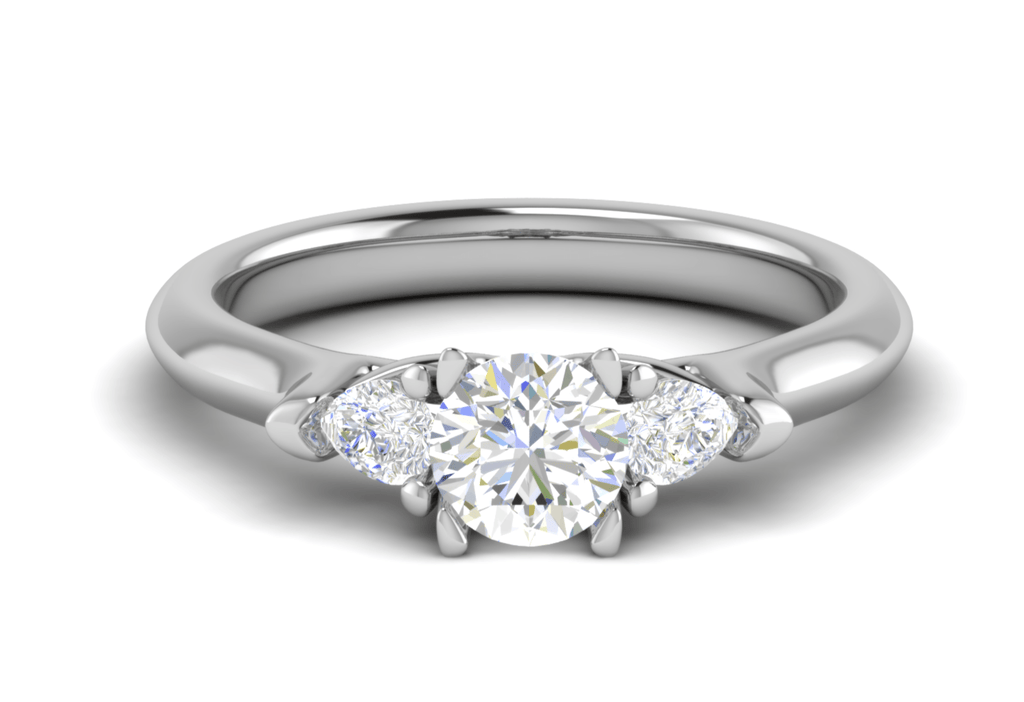 Jewelove™ Rings J VS / Women's Band only 30-Pointer Solitaire Diamonds Accents Platinum Ring JL PT R3 RD 156