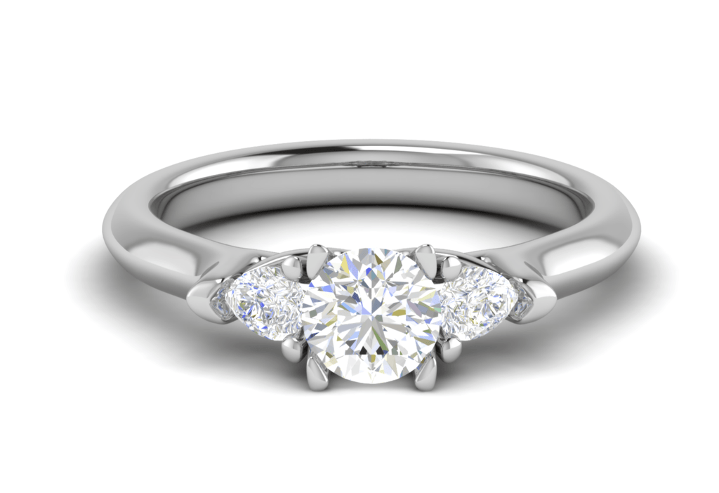 30 Pointer 30-Pointer Solitaire Diamonds Accents Platinum Ring JL PT R3 RD 156 ...