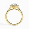 Jewelove™ Rings Women's Band only / VS J 30-Pointer Solitaire Halo Diamond Shank 18K Yellow Gold Ring JL AU 19031Y