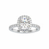Jewelove™ Rings VS I / Women's Band only 30-Pointer Solitaire Halo Diamond Shank Platinum Ring JL PT 0162