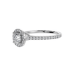 Jewelove™ Rings J VS / Women's Band only 30-Pointer Solitaire Halo Diamond Shank Platinum Ring JL PT 1294