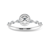 Jewelove™ Rings J VS / Women's Band only 30-Pointer Solitaire Halo Diamond with Marquise Cut Diamond Accents Platinum Ring JL PT 1278