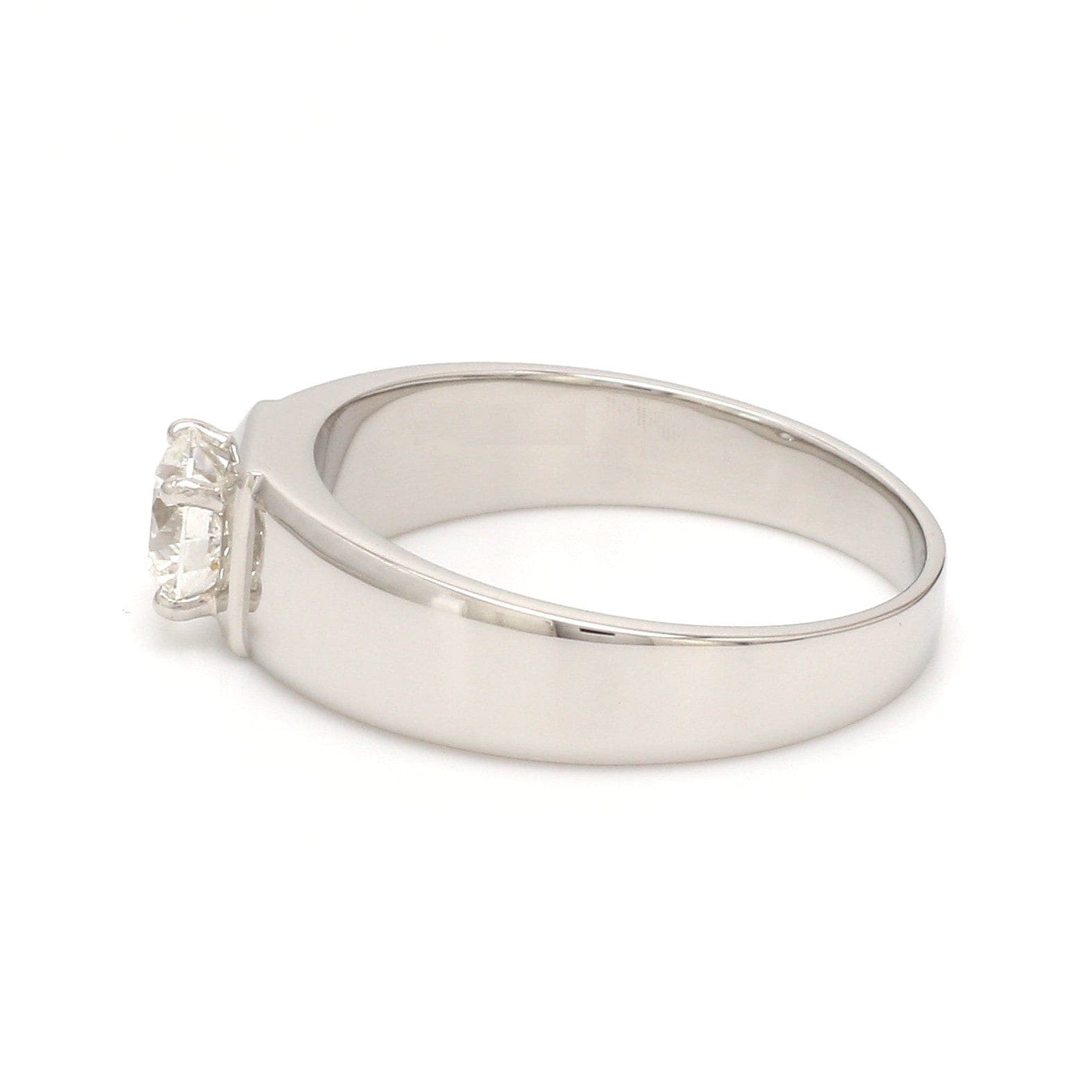 Jewelove™ Rings Men’s Band only / VS J 30-Pointer Solitaire Platinum Engagement Ring for Men JL PT 1237