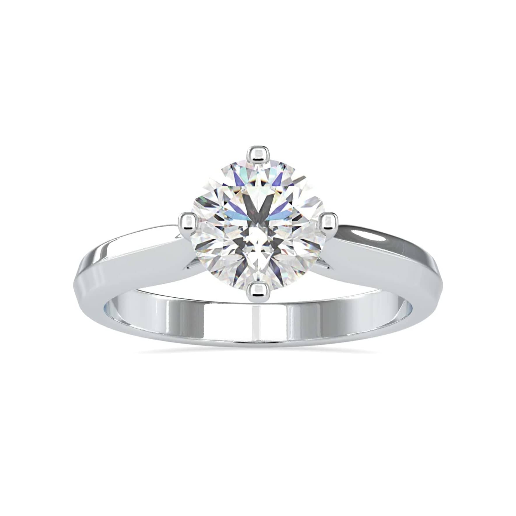 Jewelove™ Rings J VS / Women's Band only 30-Pointer Solitaire Platinum Ring JL PT 0143