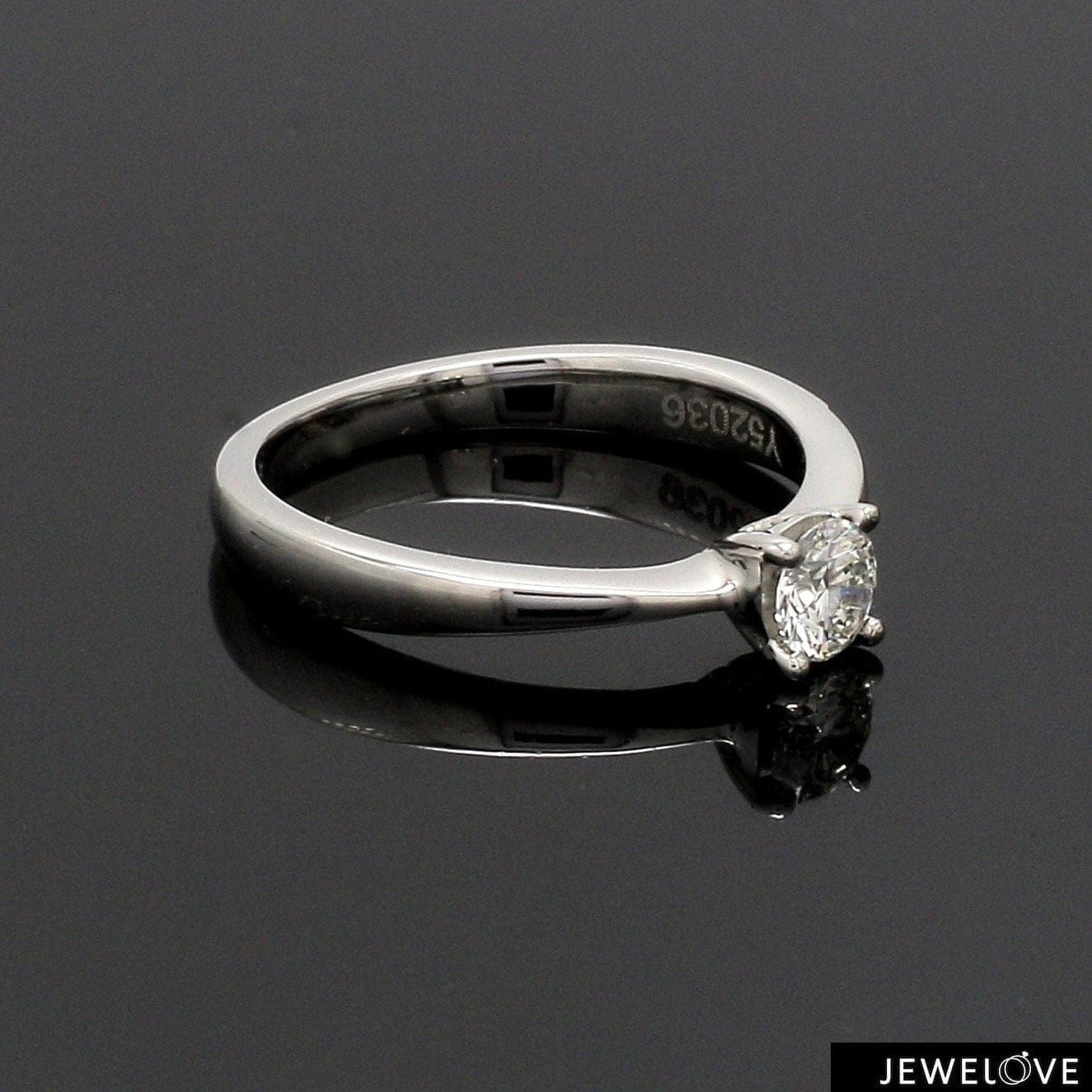 Jewelove™ Rings VS J / Women's Band only 30-Pointer Solitaire Platinum Ring JL PT RS RD 117