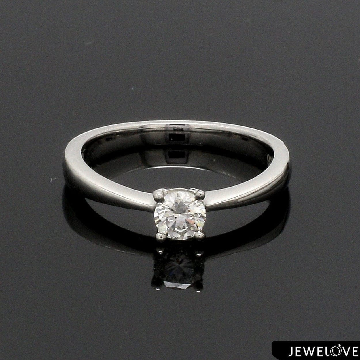 Jewelove™ Rings VS J / Women's Band only 30-Pointer Solitaire Platinum Ring JL PT RS RD 117