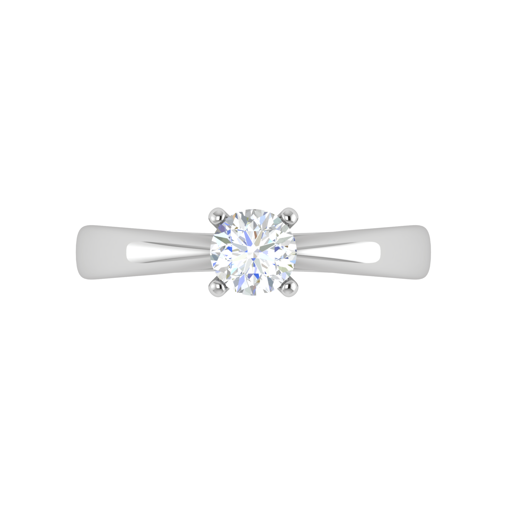 Jewelove™ Rings VS J / Women's Band only 30-Pointer Solitaire Platinum Ring JL PT RS RD 117