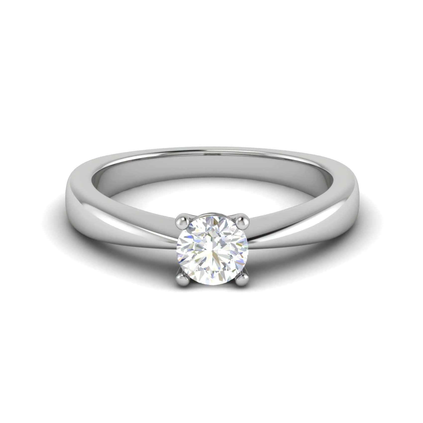 Jewelove™ Rings VS J / Women's Band only 30-Pointer Solitaire Platinum Ring JL PT RS RD 117