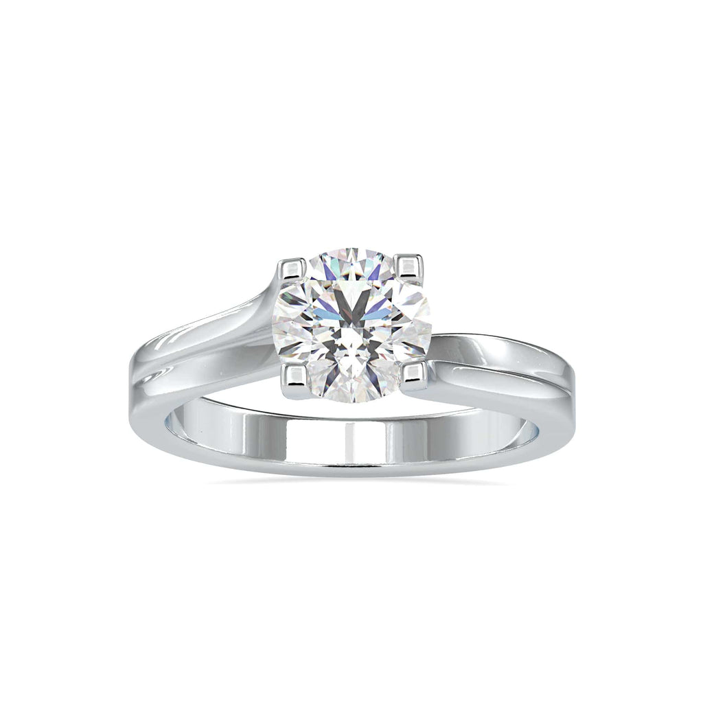 Jewelove™ Rings VS J / Women's Band only 30-Pointer Solitaire Platinum Shank Ring JL PT 0179