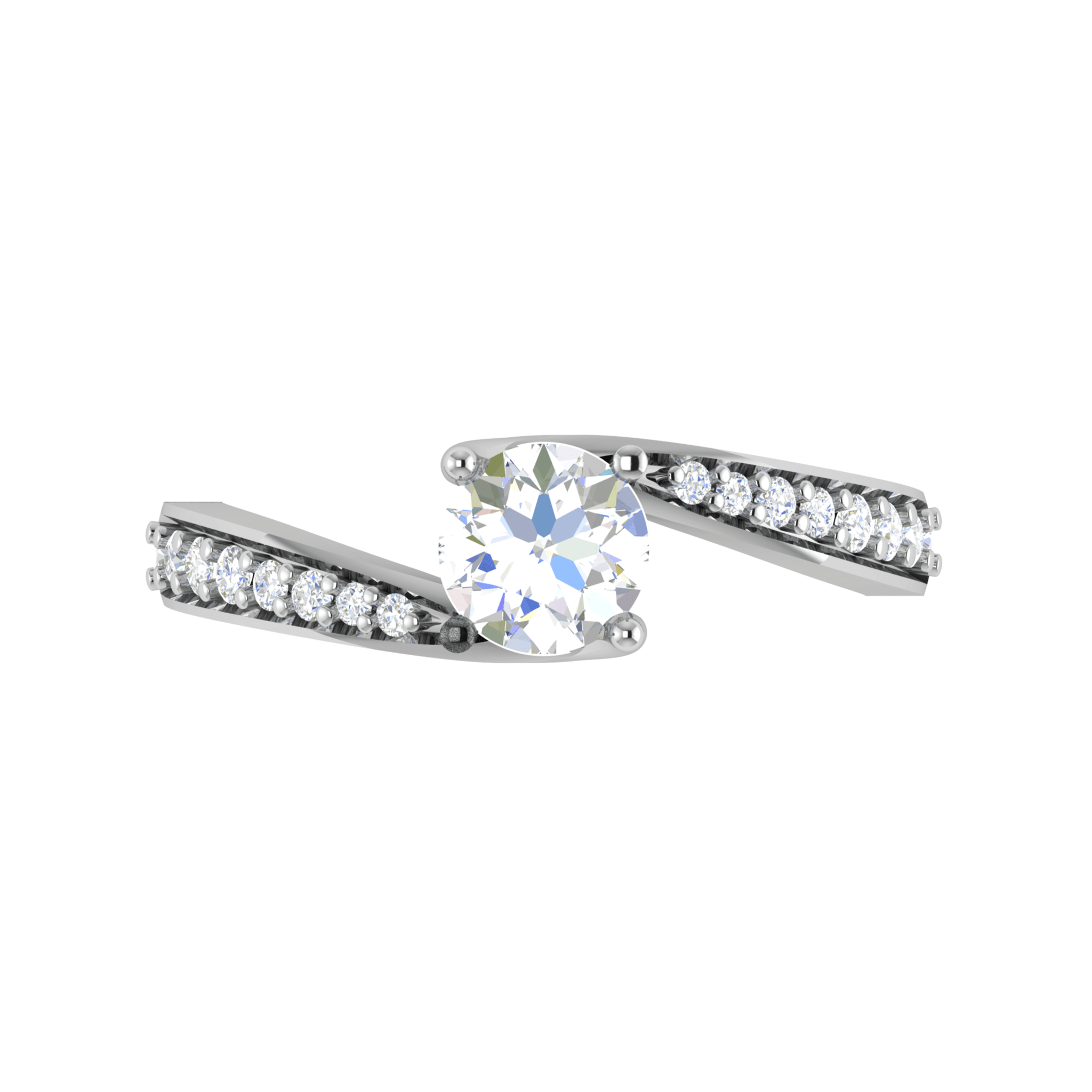 Jewelove™ Rings VS J / Women's Band only 30-Pointer Solitaire Shank Diamond Platinum Ring JL PT RP RD 176