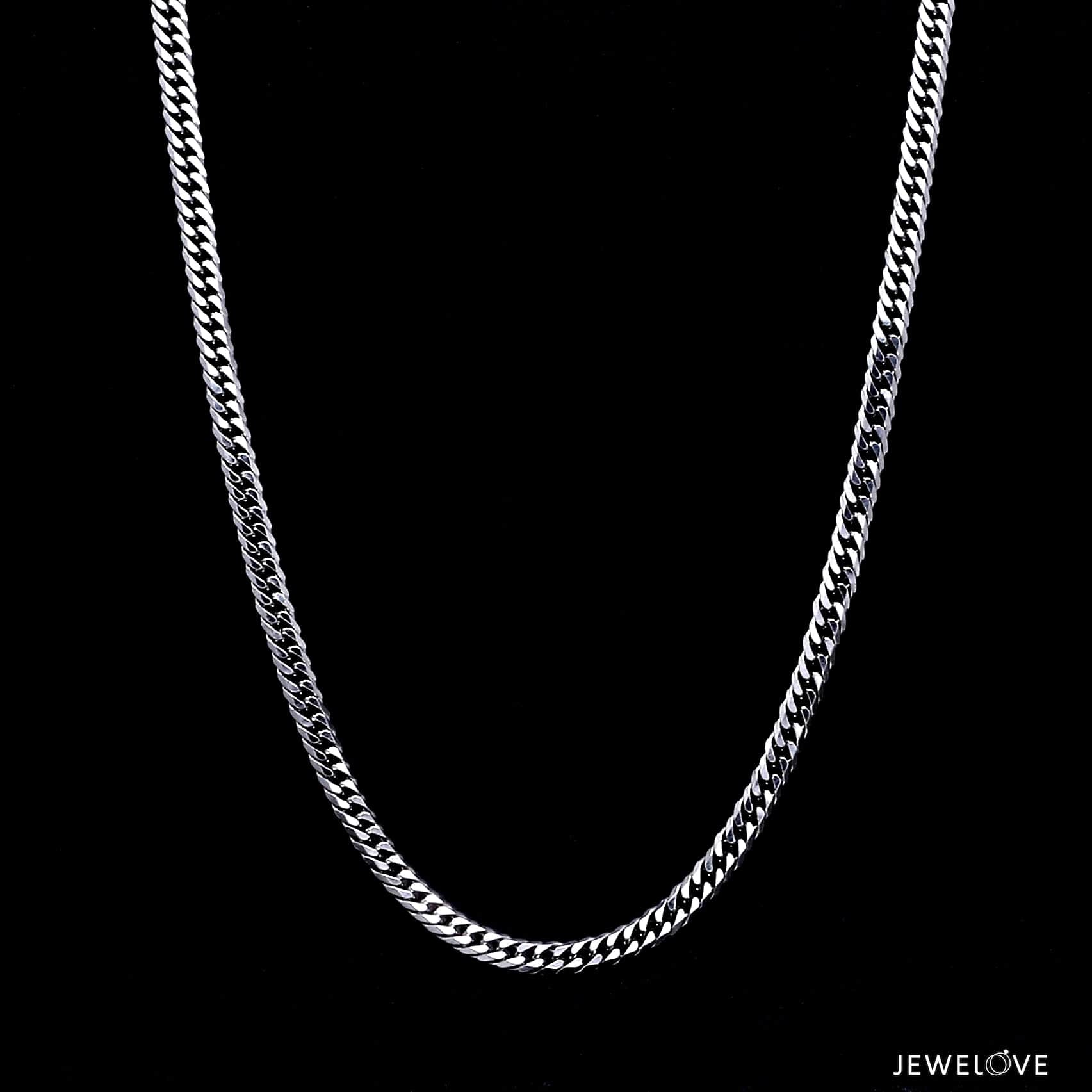 3mm Japanese Platinum Cuban Chain for Men JL PT CH 1005-C – Jewelove™
