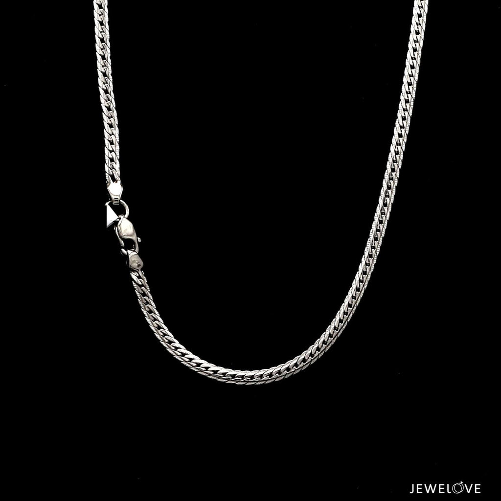 Jewelove™ Chains 22 inch 3mm Japanese Platinum Designer Cuban Chain for ...