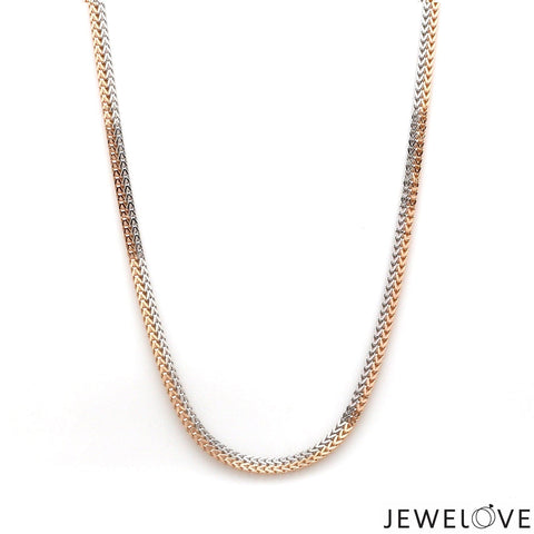 3mm Japanese Platinum Rose Gold Unisex Chain JL PT CH 1389