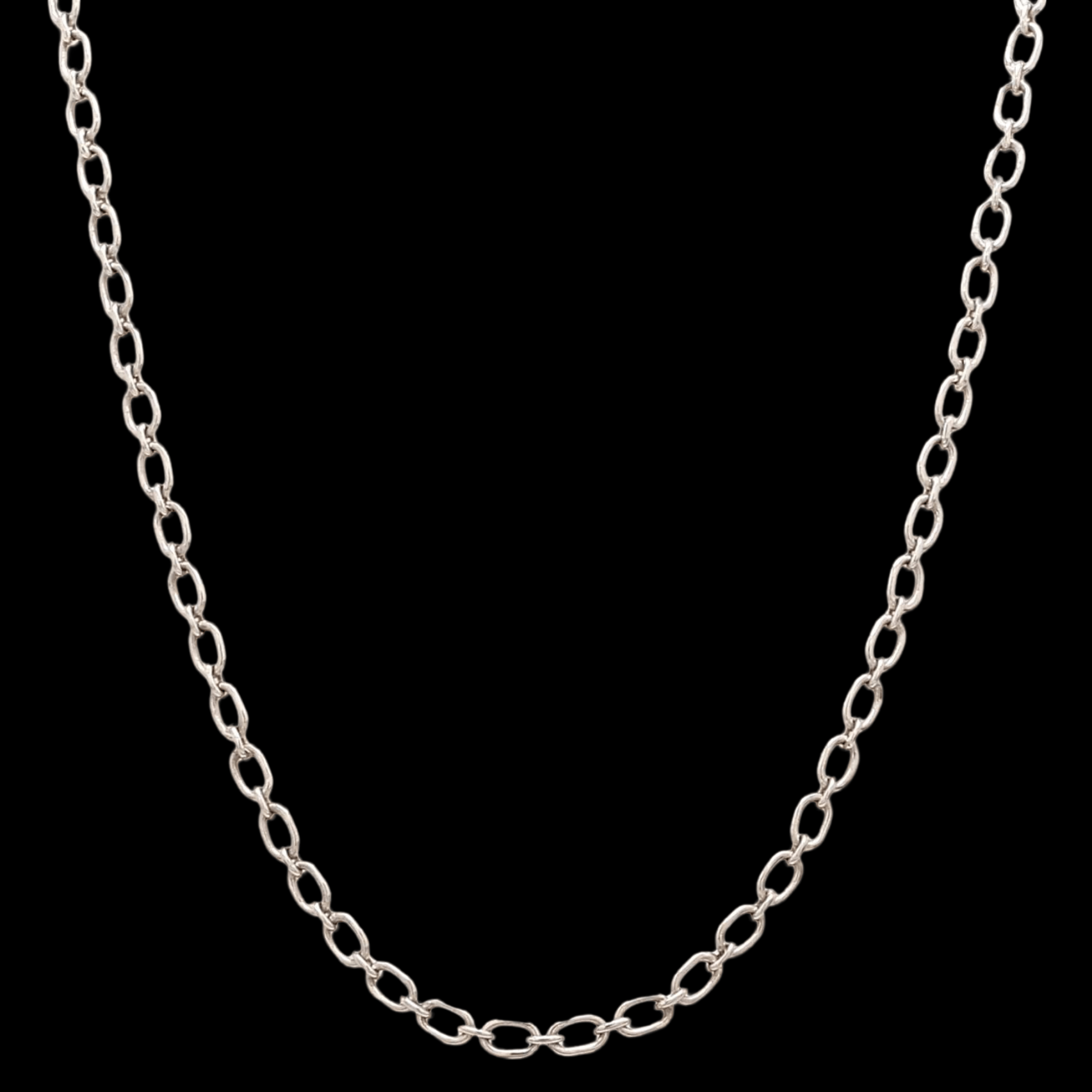 3mm Oval Platinum Cable Chain JL PT CH 837