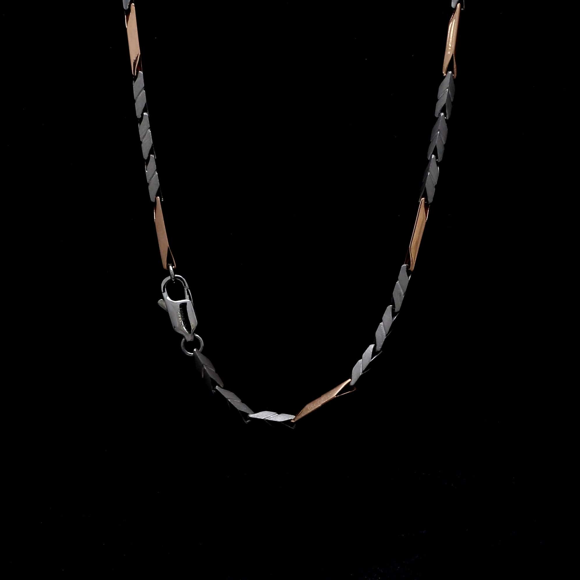 Jewelove™ Chains 3mm Platinum Rose Gold Links Chain for Men JL PT CH 1406