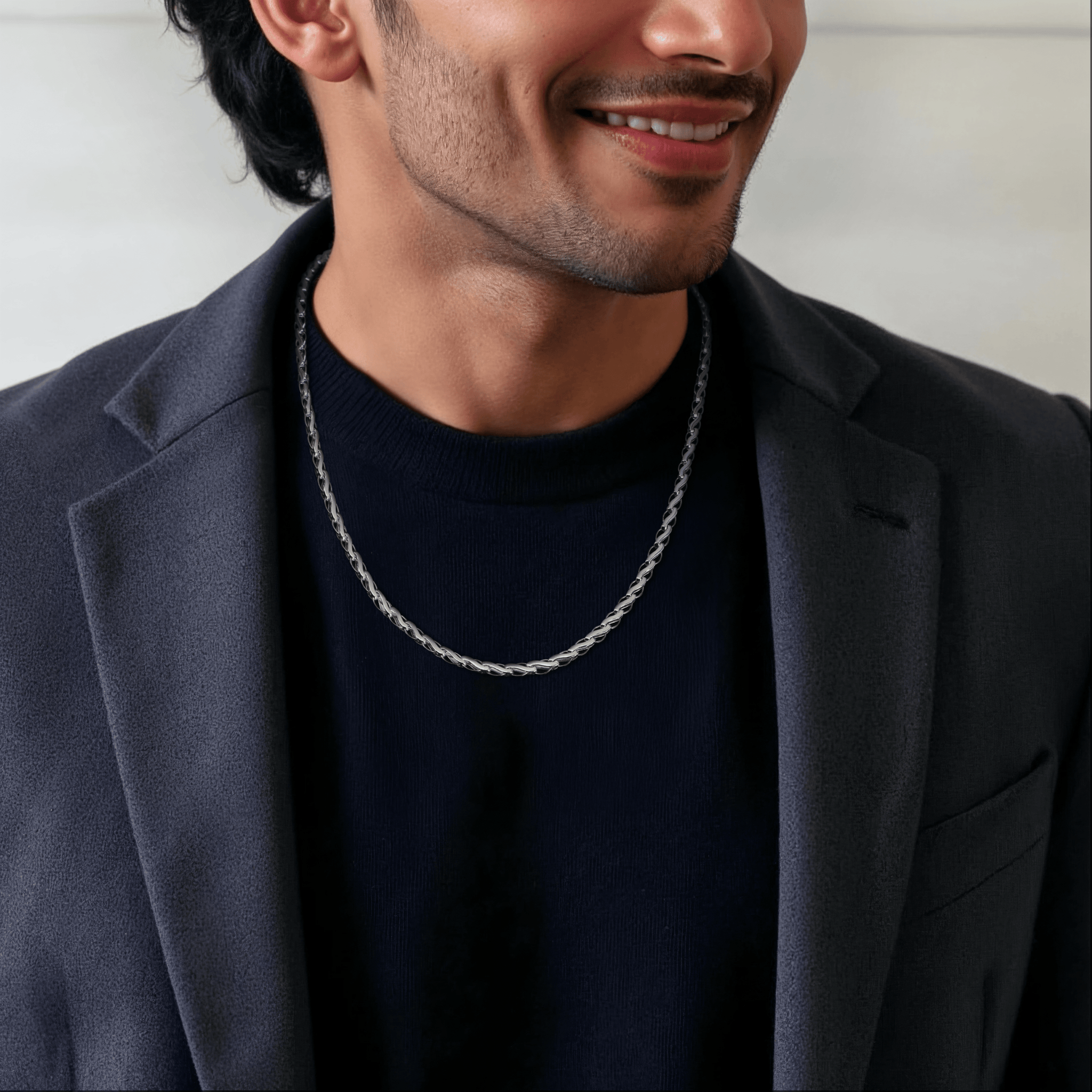 Jewelove™ Chains 4.25mm Platinum Links Chain for Men JL PT CH 1176