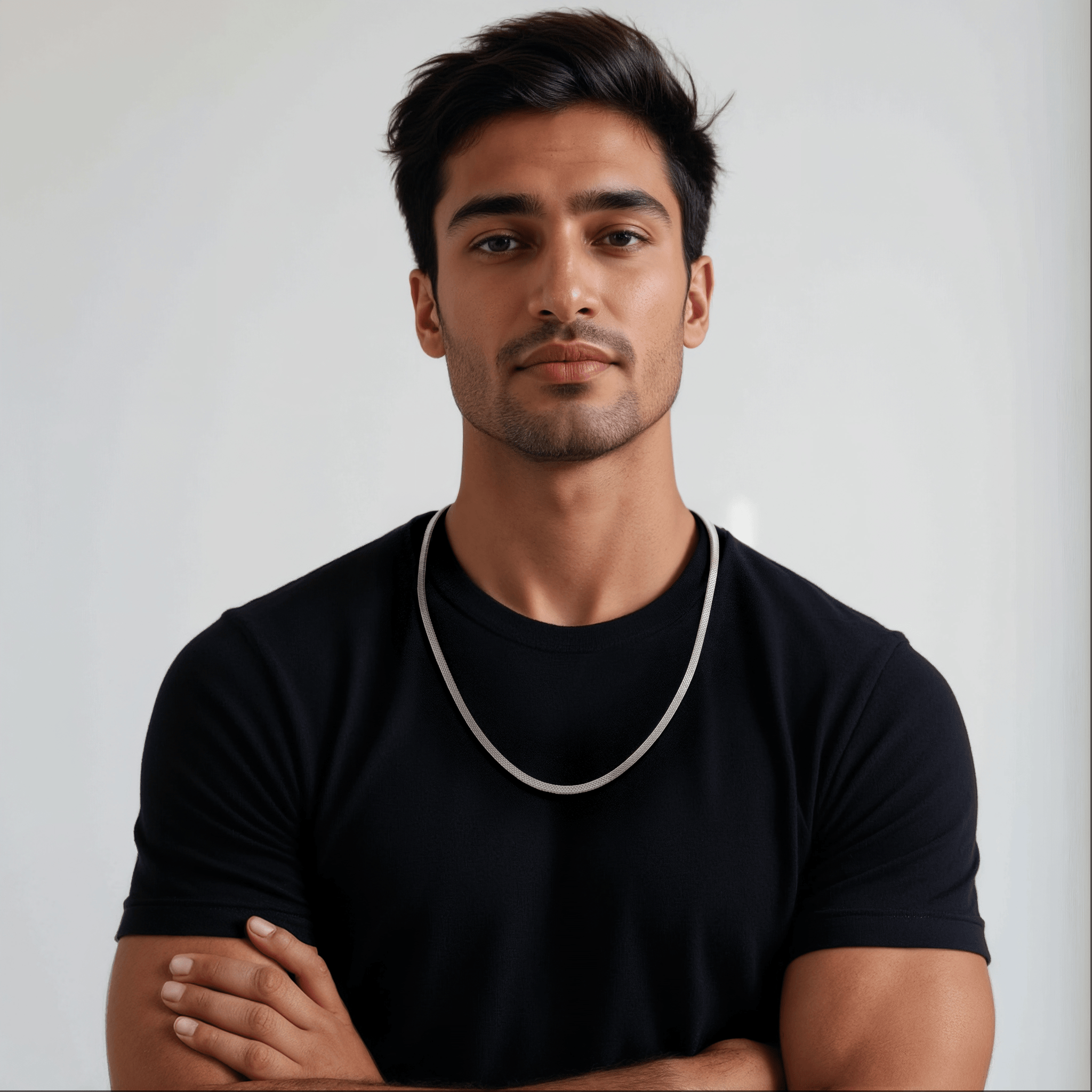 Jewelove™ Chains 4.5mm Double-Sided Platinum & Rose Gold Unisex Chain JL PT CH 1151-A