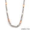 Jewelove™ Chains 4.5mm Platinum Rose Gold Twisted Chain with Matte Finish for Men JL PT CH 1237