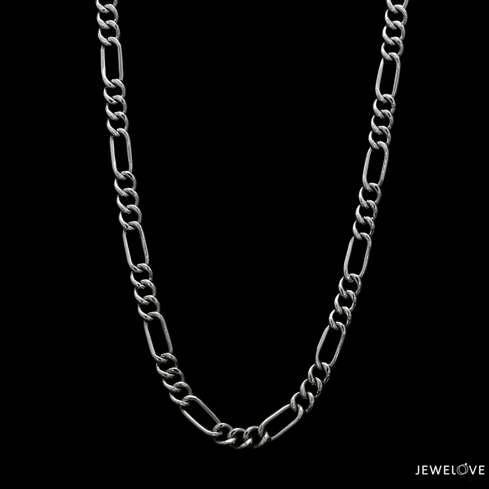 Linked Figaro Platinum Chain for Men JL PT CH 717-A