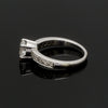 Jewelove™ Rings Women's Band only 4 Prong Solitaire Engagement Ring with Diamond Accents made in Platinum JL PT 415
