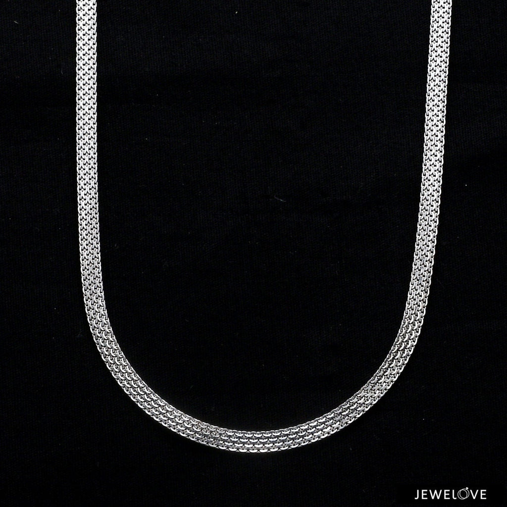 Jewelove™ Chains 4mm Designer Platinum Chain for Men JL PT CH 1197
