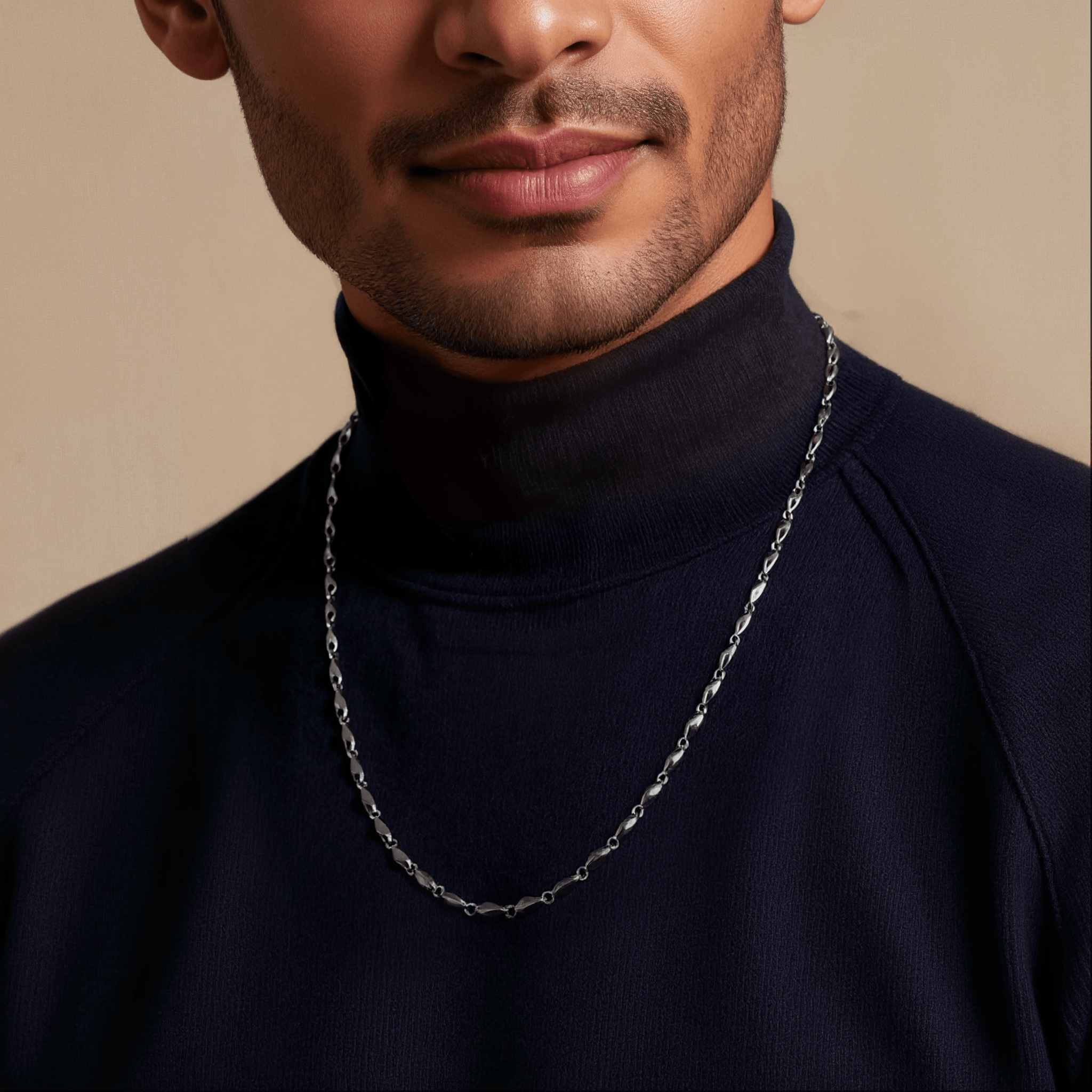 Jewelove™ Chains 4mm Designer Platinum Chain for Men JL PT CH 963