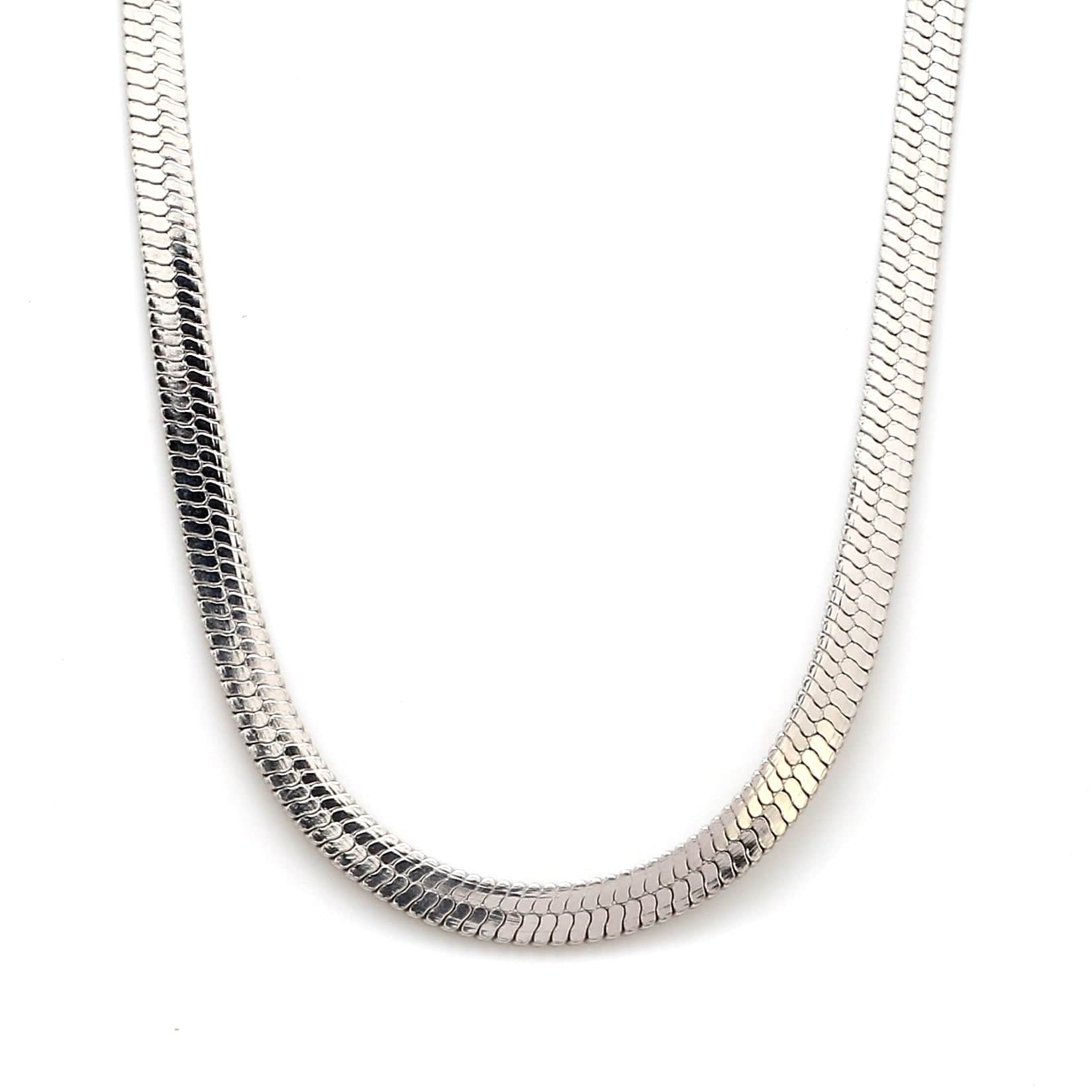 silver snake necklace spiral snake necklace - Eleni Pantagis