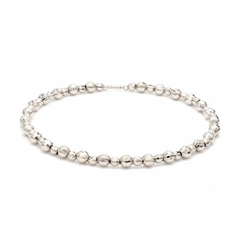 4mm Japanese Platinum Bangle with Diamond Cut Balls JL PTB 723