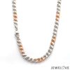 Jewelove™ Chains 5.75mm Designer Platinum + Rose Gold Chain for Men JL PT CH 1268