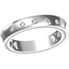 Jewelove™ Rings SI IJ / Men's Band only 5 Diamond Curved Platinum Ring for Men with Milgrain Finish JL PT 430