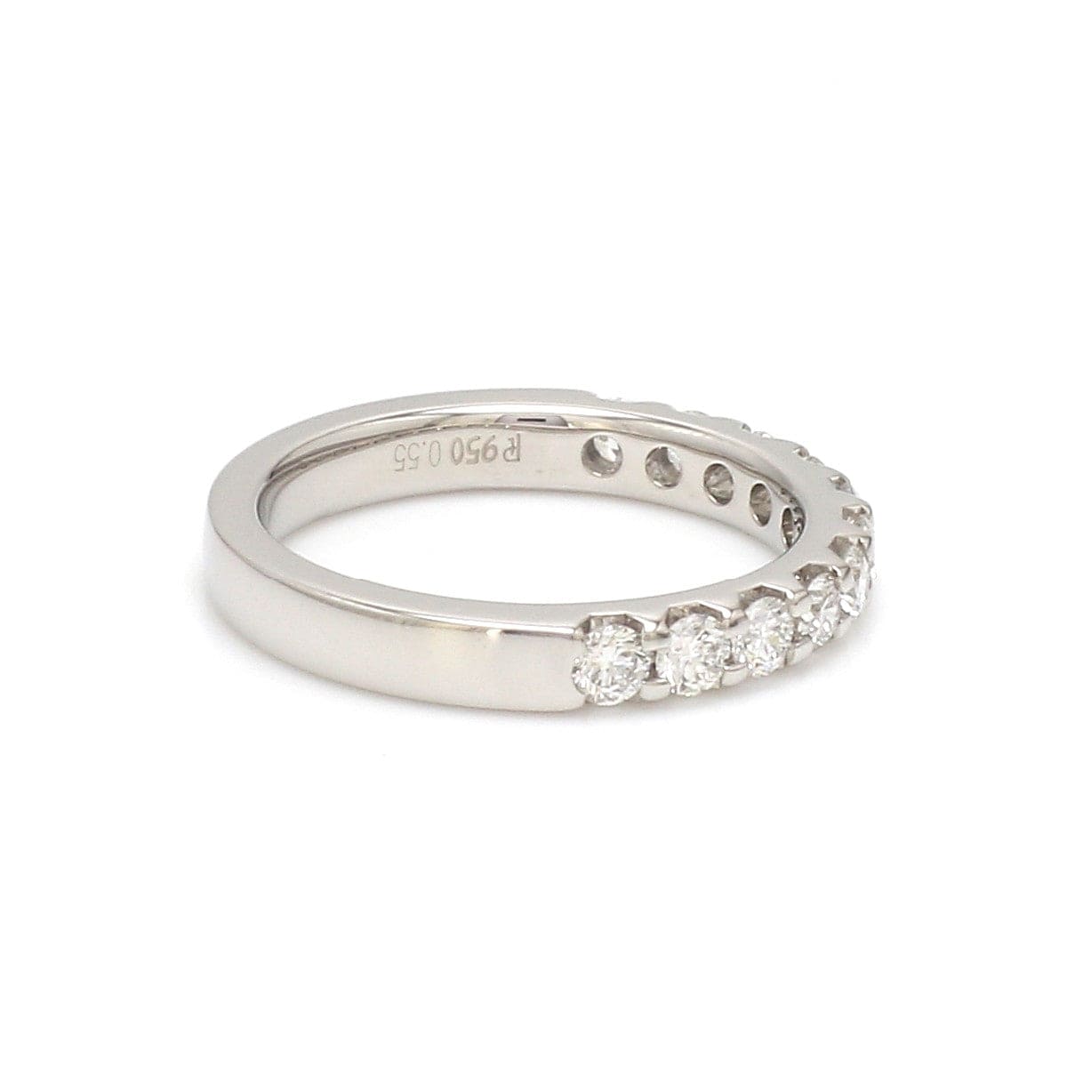 Jewelove™ Rings 5-Pointer Half Eternity Platinum Diamond Wedding Ring for Women JL PT US-0008