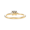 Jewelove™ Rings Women's Band only / VVS G 50-Pointer Cushion Cut Solitaire Diamond Accents Shank 18K Yellow Gold Ring JL AU 1241Y-A